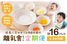 【定期便】【月齢5ヶ月-8ヶ月計4回】添加物・調味料不使用の離乳食セット_M286-T001