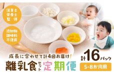 【定期便】【月齢5ヶ月-8ヶ月計4回】添加物・調味料不使用の離乳食セット_M286-T001