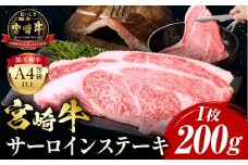 【2025年9月発送】宮崎牛 サーロインステーキ 1枚 合計200g_M243-036-sep