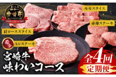 【定期便全4回】宮崎牛味わいコース_M243-T004