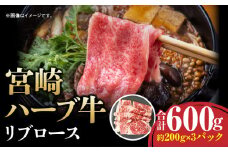 宮崎ハーブ牛リブロース2mmスライス 合計600g_M199-010
