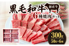 黒毛和牛（経産牛）6種焼肉セット300g_M132-077