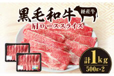 黒毛和牛（経産牛）肩ローススライス（計1.0kg）_M132-080