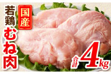 国産若どりむね肉4kg_M333-001