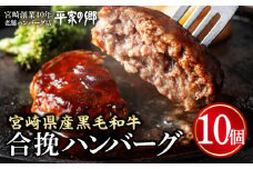 【創業40年】老舗ハンバーグ店「平家の郷」宮崎県産黒毛和牛合挽ハンバーグ140g×10個_M222-012_02