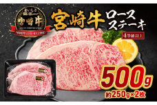 宮崎牛ロースステーキ 500g_M179-023