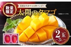《2026年発送先行予約》【数量・期間限定】宮崎特産品 宮崎県産完熟マンゴー 太陽のタマゴ 3L×2玉_M275-012