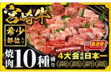【最速便】宮崎牛焼肉10種盛り合わせ_M132-067-2W