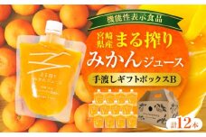 宮崎県産 まる搾りみかんジュース 手渡しギフトボックスB 130ml×12本_M249-011-05