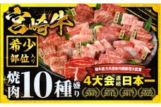 【2025年9月発送】宮崎牛焼肉10種盛り合わせ_M132-067-sep