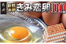 新鮮赤卵「きみ恋卵」110個_MJ-2904_(都城市) 河中農園 味が濃くてまろやかなたまご 玉子 破損補償 お菓子作り
