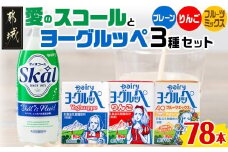 【原価高騰により、令和7年9月1日より寄附金額見直し（値上げ）予定】「ご当地ドリンク」愛のスコール・ヨーグルッペ3種セット_24-2301_(都城市) 乳性炭酸飲料 愛のスコール 500ml 乳酸菌飲料 ヨーグルッペ ヨーグルッペりんご ヨーグルッペフルーツミックス