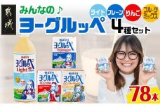 みんなのヨーグルッペセット_AD-2302_(都城市) 南日本酪農協同 デーリィ 宮崎のご当地飲料 ヨーグルッペライト ヨーグルッペ ヨーグルッペりんご ヨーグルッペフルーツミックス 合計78本