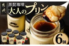 「黒髭珈琲」大人のプリン6個_AA-9901_(都城市) 洋菓子 瓶入りプリン 100g×6個 スイーツ デザート 無添加無着色 ほろにがエスプレッソ 国産素材 おうち時間