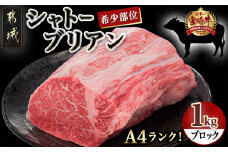 宮崎牛シャトーブリアンブロック1kg_AJ-8901_(都城市) 宮崎牛肉 希少部位 シャトーブリアン (1キロ) 塊肉 ブロック肉 カットしてステーキ 焼肉などに お誕生日 贈り物 ギフト 贈答用 牛肉 肉 脂肪が少ない 柔らかい 上品な味