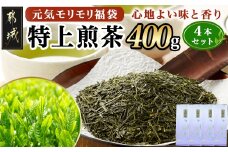 【元気モリモリ福袋】気分リフレッシュ!特上煎茶4本セット_AA-4802_(都城市) お茶の産地 最高級品 ホットでも冷茶でも 日本茶