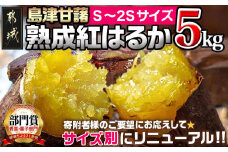 島津甘藷　熟成紅はるか 5kg(S～2S)_LD-A701-m _(都城市) 幻のサツマイモ 紅はるか 幻の品種 5kg S～2S ベジエイト 熟成 芋 定番 焼き芋 アウトドア おやつ お菓子作り 料理