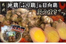 地鶏「ぶり鶏」&日向鶏 炭火焼きセット_MJ-9306_(都城市) 都城産地鶏「ぶり鶏」炭火焼き(120g×2) スタミナ卵(4個パック) 宮崎県産地鶏「日向鶏」炭火焼き(120g×2) 平飼いブランド鶏