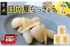 【お試し♪】日向夏らっきょう 90g×3袋≪みやこんじょ特急便≫ ※ポスト投函_LA-C401-PF-Q_らっきょう おつまみ 柑橘風味 さっぱり