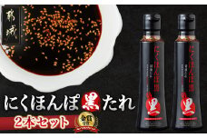 【お試し♪】にくほんぽ 黒タレ2本セット_LA-3101-PF_ (都城市) 黒タレ(260g)× 2本 焼肉のたれ  炒め 煮込み料理 万能ダレ