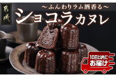 ふんわりラム酒香る～ショコラカヌレ～10個入≪みやこんじょ特急便≫_AA-C213-Q_(都城市) スイーツ カヌレ ラム酒 40g 10個 個包装