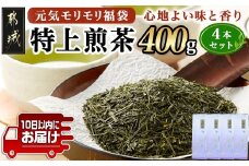 【元気モリモリ福袋】気分リフレッシュ!特上煎茶4本セット≪みやこんじょ特急便≫_AA-4802-Q_(都城市) お茶の産地 最高級品 ホットでも冷茶でも 日本茶