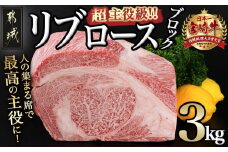 超主役級!宮崎牛リブロースブロック 3kg_MC-0102_(都城市)  都城産宮崎牛 リブロース ブロック  3kg ステーキ サイコロステーキ 焼肉