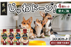 ≪愛犬ご飯≫霧島鶏じゅわドーン!コロコロカット4種セット※ポスト投函_LC-3305_(都城市) コロコロカット 犬用 国産鶏肉 野菜 お肉 バラエティーパック シングルパック ポスト投函
