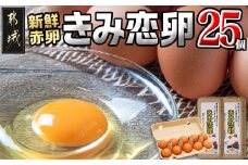 新鮮赤卵「きみ恋卵」25個_LE-2901_(都城市) 赤卵 きみ恋卵 Ｍサイズ 25個 30個 卵かけご飯 ゆで卵 お菓子作り