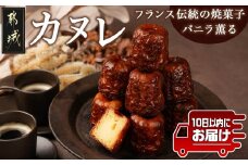 フランス伝統の焼菓子～カヌレ～10個入≪みやこんじょ特急便≫_AA-C217-Q_(都城市) カヌレ 焼菓子 ティータイム カリッ モチッ バニラ フランス 10個 