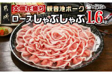 観音池ポーク ロースしゃぶしゃぶ〈皿盛〉1.6kg_MJ-1564_(都城市) 都城産ブランド豚 ロースしゃぶしゃぶ 花盛り パーティー 観音池ポーク ブランド豚