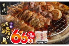 職人串打ちの本格焼き鳥66本!!_MJ-3312_(都城市) 焼鳥串 生冷凍串 冷凍生肉 もも 皮 手羽 小肉 砂肝 ぼんじり ねぎま ハラミ せせり つくね ふりそで 6本入り 11P 計2.1kg やきとり 焼き鳥 BBQ 鶏肉 国産 小分け
