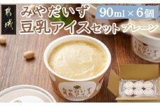 みやだいず豆乳アイスセット＜プレーン＞_AA-J705_(都城市) 在来大豆 みやだいず 豆乳 アイス プレーン 6個 