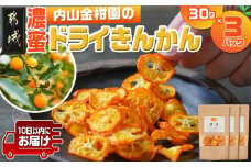 内山金柑園の濃蜜ドライきんかん3パック≪みやこんじょ特急便≫_AA-J710-Q_(都城市) 濃蜜ドライきんかん 3パック 都城市産きんかん 内山金柑園