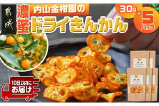 内山金柑園の濃蜜ドライきんかん5パック≪みやこんじょ特急便≫_MJ-J701-Q_(都城市) 濃蜜ドライきんかん 5パック 都城市産きんかん 内山金柑園