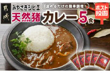 トプカ☆みやざきジビエ天然猪カレー5食セット※ポスト投函_LD-J905_(都城市) カレー専門店 手づくり イノシシ ジビエカレー 和風 レトルト ポスト投函