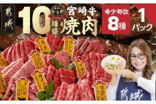 宮崎牛食べ比べ10種盛り焼肉セット_17-3102_(都城市) 都城産 宮崎牛 A4ランク 焼肉 セット 内モモ カタ トンビ ランプ ラムシン マルシン カメノコ イチボ マルカワ ミスジorトモサンカク 10種類 贈答用  ギャル曽根さんおすすめの牛肉返礼品