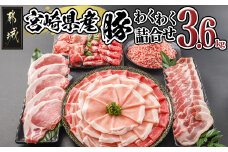 宮崎県産豚わくわく3.6kgセット_17-8406_(都城市) 豚肉 豚肉セット 宮崎県産豚 しゃぶしゃぶ バラ 焼肉 切り落とし 肩ローススライス ロース とんかつ ミンチ 使い勝手抜群 小分け 真空
