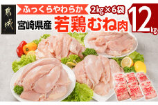 宮崎県産若鶏 むね肉(12kg)_AC-G301_(都城市) 若鶏 鶏肉 真空 むね肉 真空 宮崎県産 平飼い ハーブ やわらかく ふっくら ジューシー 冷凍 便利 保水性 やわらか ふっくら ジューシー
