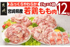 宮崎県産若鶏 もも肉(12kg)_29-G301_(都城市) 若鶏 鶏肉 真空 もも肉 宮崎県 平飼い ハーブ ふっくら ジューシー ストック 大容量 たっぷり 唐揚げ 親子丼