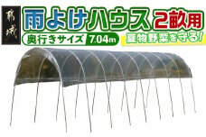 雨よけハウス【2畝用】〈AM-2270〉_65-J401_(都城市) 雨よけのハウス みずみずしい野菜 完全組立式 簡単 設置 障害や病気対策 24株 2畝用