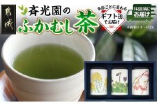 斉光園のふかむし茶☆ギフト缶でお届け≪みやこんじょ快速便≫_AA-C307-R_(都城市) 茶葉セット ふかむし茶 お茶っ葉 深蒸し茶 茶葉 ギフト対応