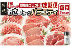 ≪3回連続お届け≫「おさつポーク」バラエティ定期便_T33-3-1401_(都城市) 豚肉 都城産豚 おさつポーク 小分け 真空 冷凍 3回連続 毎月届く 定期便 栗山ノーサン