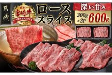 宮崎牛ローススライス(300g×2P)_AC-N404_(都城市) 宮崎県産 宮崎牛 ロース スライス すき焼き しゃぶしゃぶ 小分け 600g 贈答用 ギフト