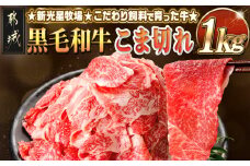 新光星牧場☆黒毛和牛こま切れ1kg_14-M901_(都城市) 都城産 黒毛和牛 小間切れ  500g×2P