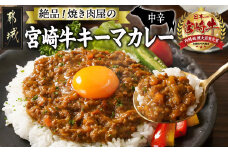 絶品!焼き肉屋の宮崎牛キーマカレー(中辛)_AA-7707_(都城市) 宮崎牛 キーマカレー 中辛 200g×2パック スパイス 湯せん 