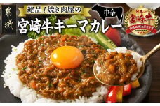 絶品!焼き肉屋の宮崎牛キーマカレー(中辛)_AA-7707_(都城市) 宮崎牛 キーマカレー 中辛 200g×2パック スパイス 湯せん 
