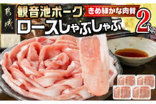 観音池ポークのロースしゃぶしゃぶ 2kg_MJ-1555_(都城市) 都城産 豚肉 500g 4パック ブランドポーク 観音池ポーク ネッカリッチ ロース しゃぶしゃぶ肉