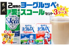 【敬老の日】2種類のヨーグルッペと愛のスコールセット≪9月11日～15日お届け≫_14-2301-KG_ (都城市) ヨーグルッペ ヨーグルッペりんご 200ml×18本 乳性炭酸飲料 スコール 250ml×20本