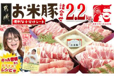 お米豚2.2kgセット_14-3101_(都城市) 豚肉 豚ロース 豚こま切れ 豚バラ肉 豚肩ロース ブランド豚 小分け スライス肉  ギャル曽根さんおすすめの豚肉返礼品